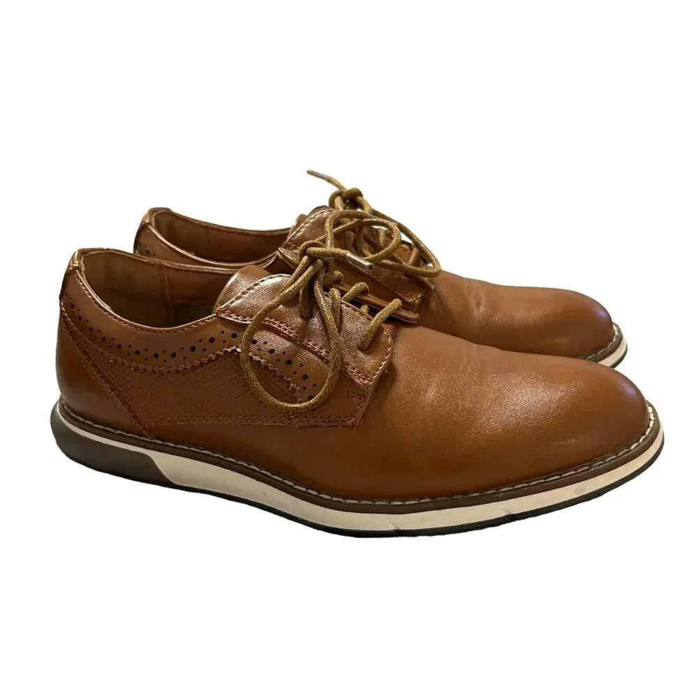 Bruno Marc 3 (Big Kid) Brown Leather Oxford Shoes